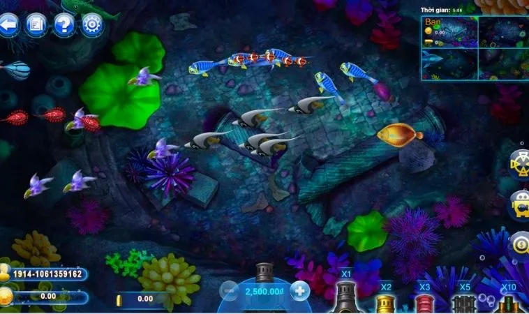 Giao diện chơi bắn cá sống động tại 988BET