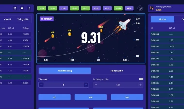 Giao diện chơi ZetX Tại 988Bet