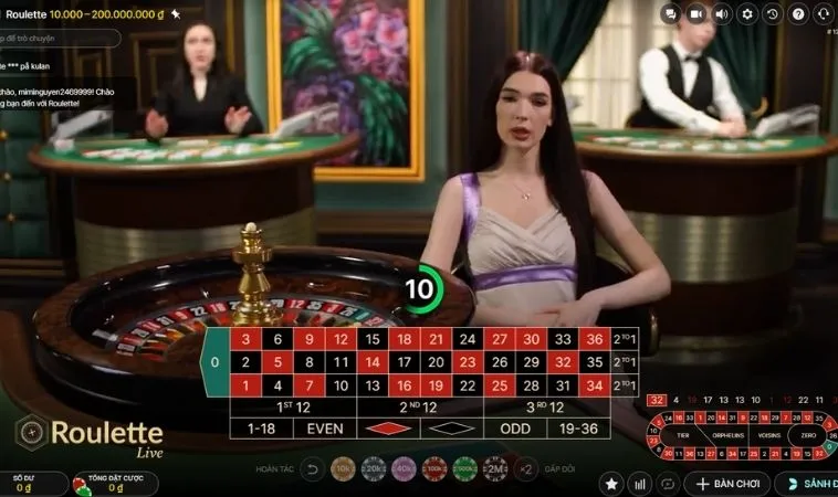Thiết kế bàn cược Roulette Nhà Cái 988Bet trực quan