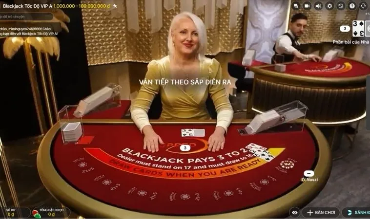 Giao diện chơi Blackjack Tại 988Bet