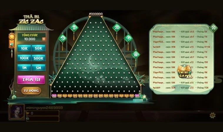 Cách Chơi Game Nhanh ZicZac Tại 988Bet Bách Phát Bách Trúng Tiền Về 2 Giao diện chơi game nhanh ZicZac Tại 988Bet